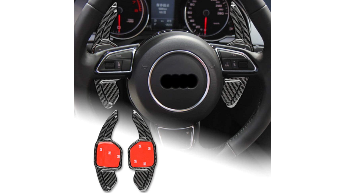 best accessories audi q7/airspeed carbon steering wheel paddle shifter extension