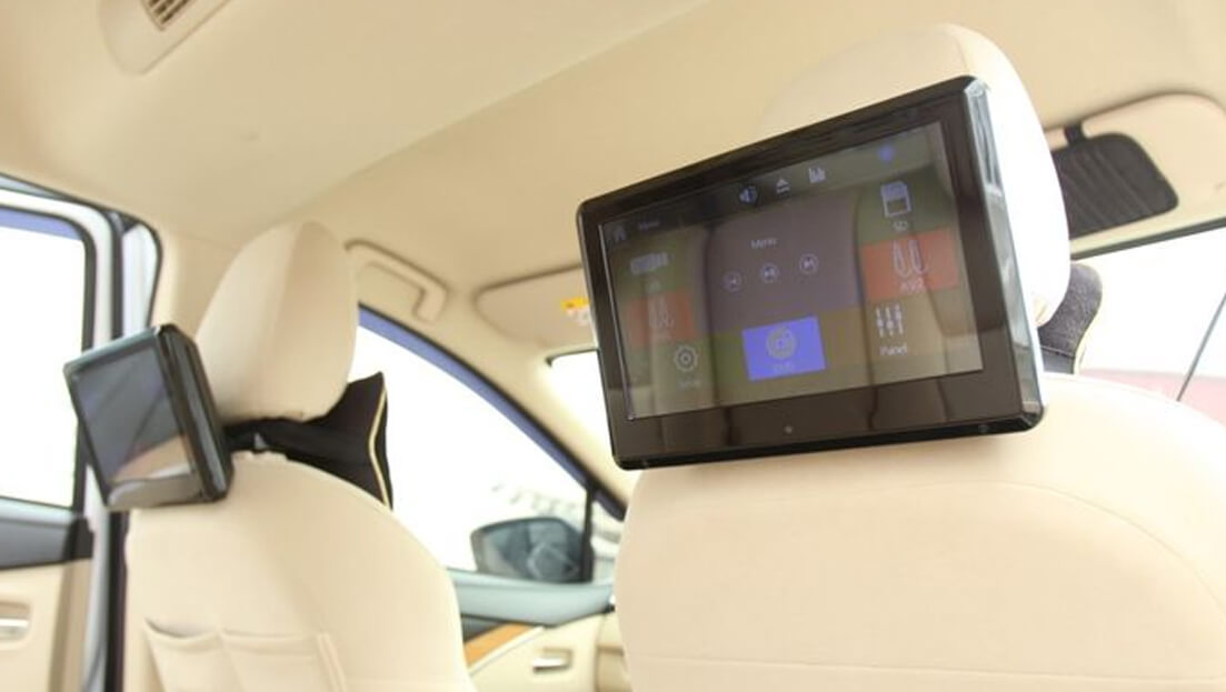 headrest touchscreen display